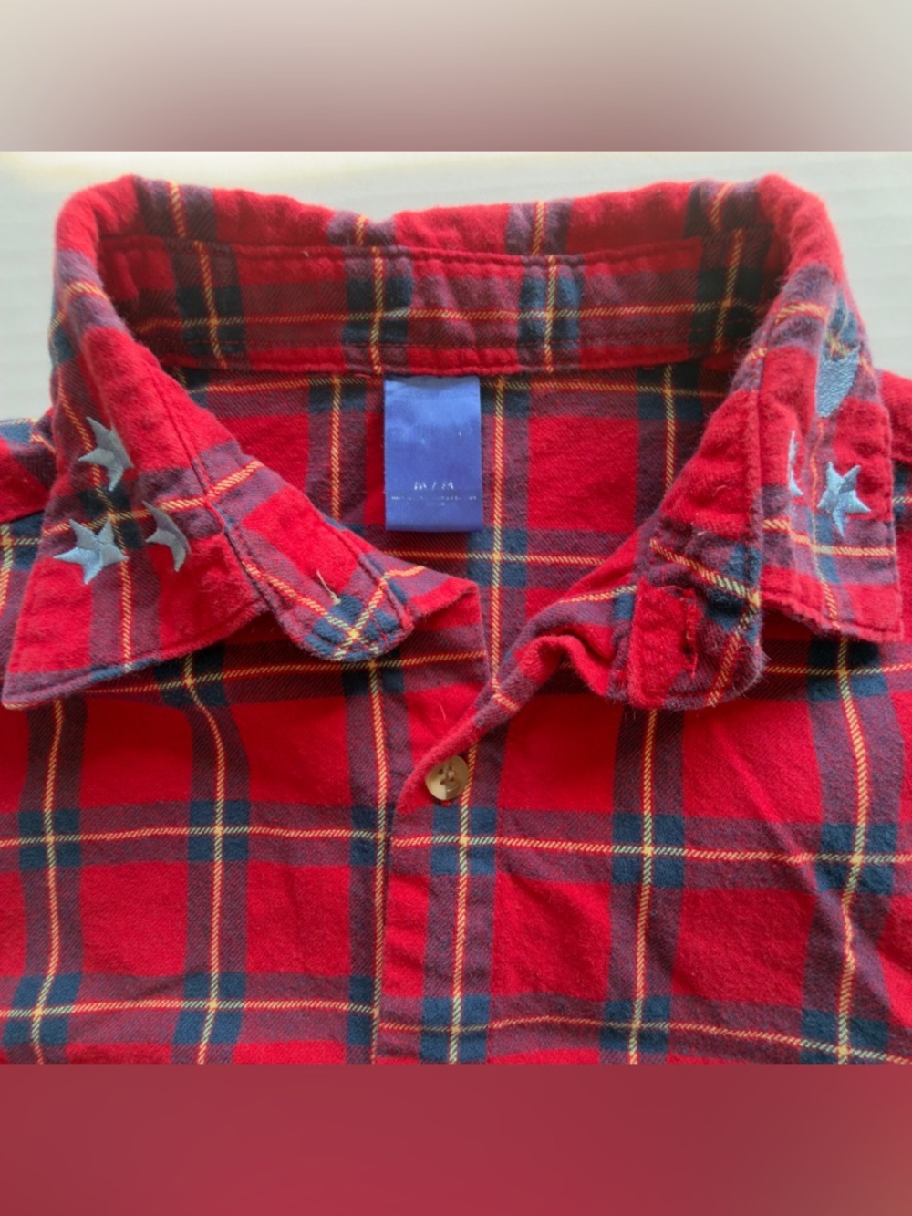 Disney Red Plaid Button-Down with Sorcerer Mickey Print - Picture 8 of 13